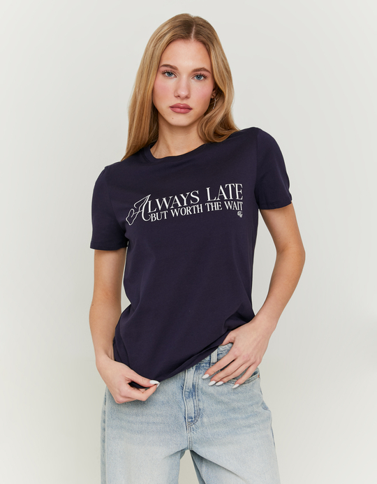 TALLY WEiJL, Blue Printed T-shirt for Women