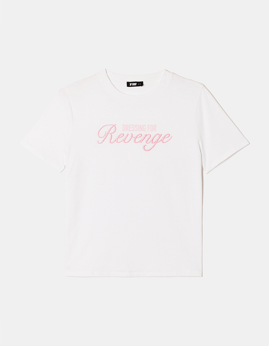 TALLY WEiJL, Weisses Oversized Print T-Shirt for Women