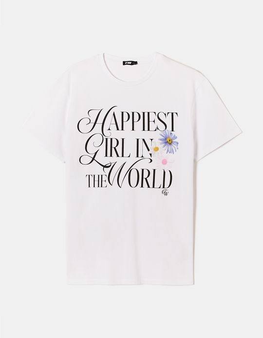 TALLY WEiJL, White Printed T-shirt for Women