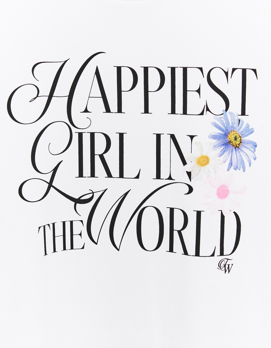 TALLY WEiJL, White Printed T-shirt for Women