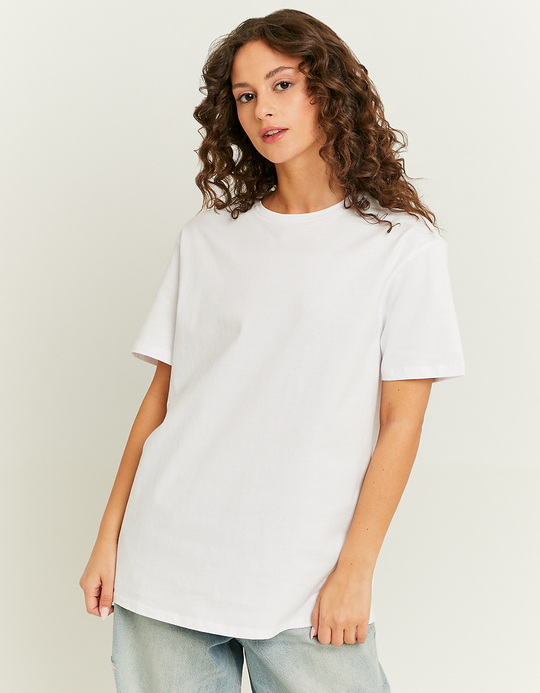 TALLY WEiJL, Maglietta Larga Basica Bianca for Women