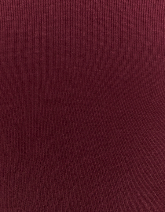 TALLY WEiJL, T-shirt Bordeaux Basique à Manches Longues for Women