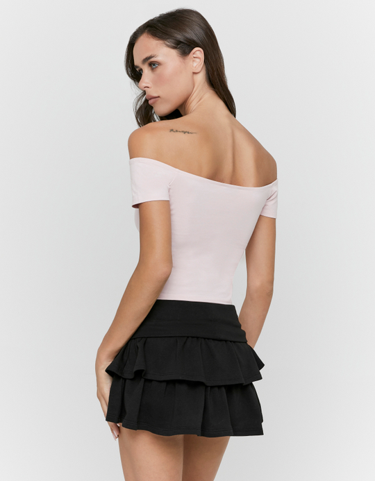 TALLY WEiJL, T-Shirt Corta Rosa con Stampa for Women