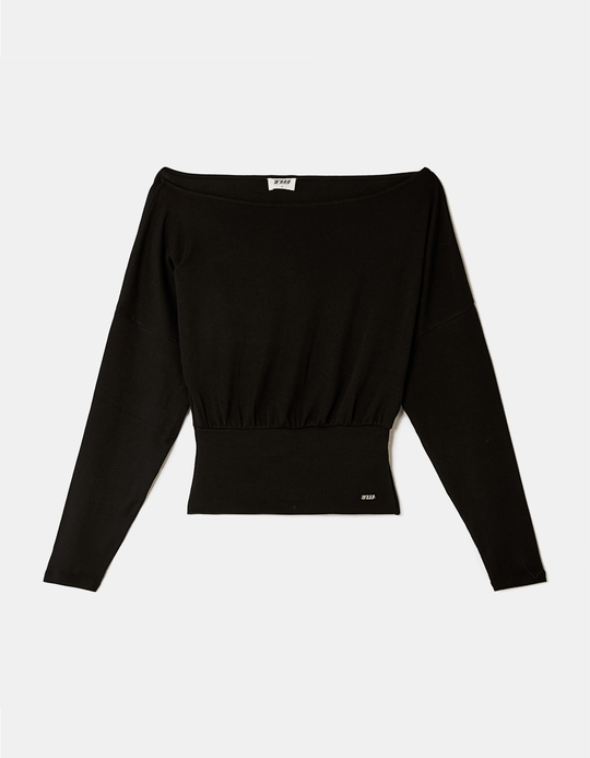 TALLY WEiJL, Schwarzes Langarm-T-Shirt for Women