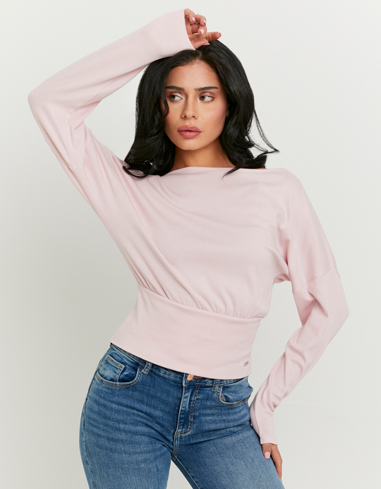 TALLY WEiJL, T-Shirt Rose à Manches Longues for Women