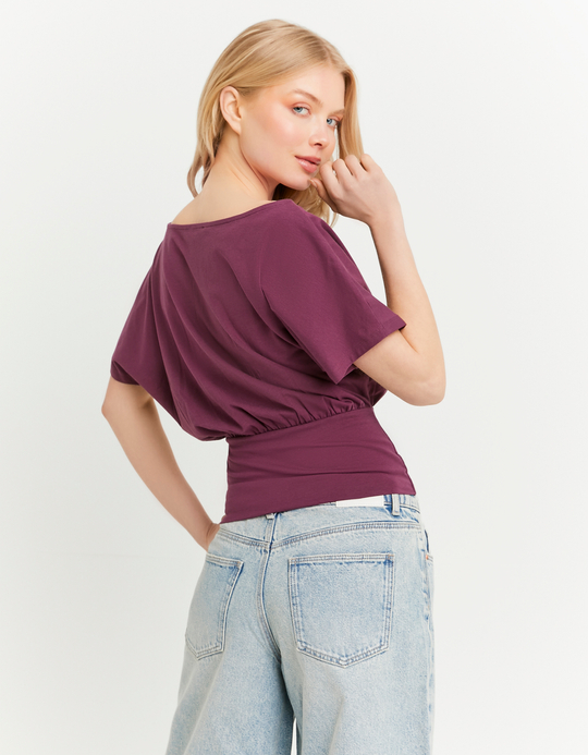 TALLY WEiJL, T-shirt Col Bateau Violet for Women