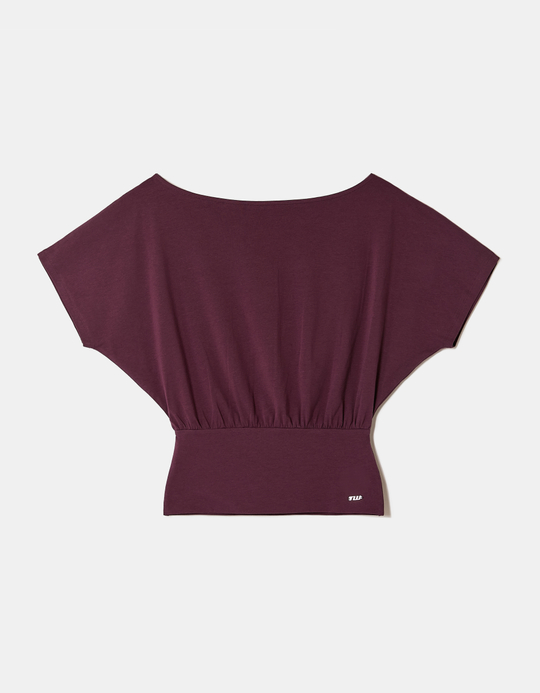 TALLY WEiJL, T-shirt Col Bateau Violet for Women
