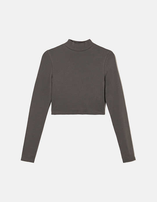 TALLY WEiJL, T-Shirt basique court gris for Women
