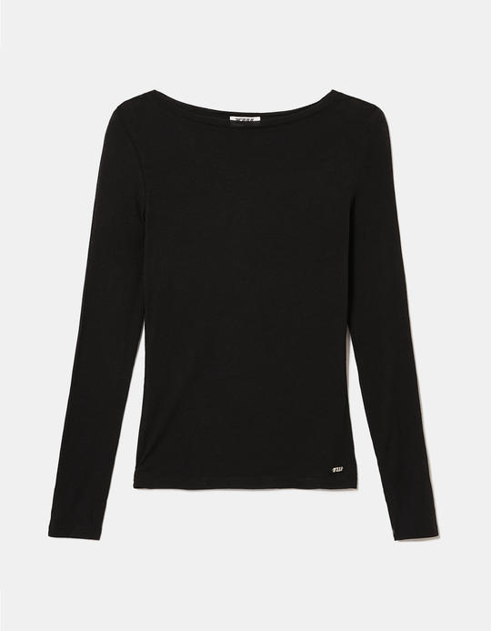 TALLY WEiJL, Black Basic T-Shirt for Women