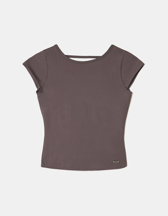 TALLY WEiJL, Graues Rückenfreies T-Shirt for Women