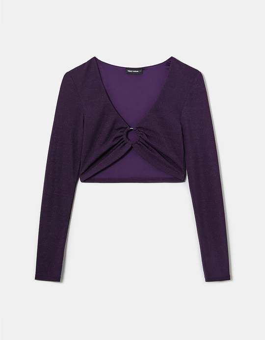TALLY WEiJL, Cut Out Party kurzes Top aus Lurex for Women