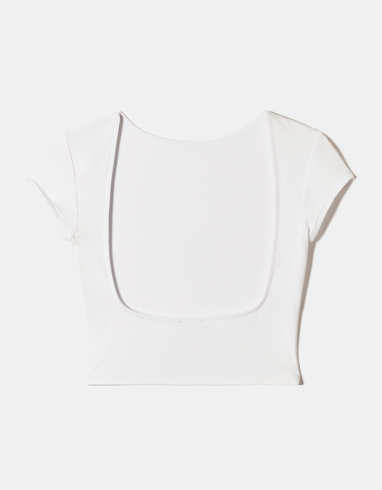 TALLY WEiJL, Top Blanc Basique avec Dos Nu for Women