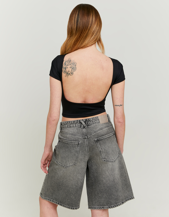 TALLY WEiJL, Top Basic ανοιχτή πλάτη Μαύρο for Women