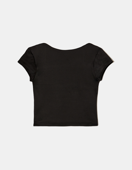 TALLY WEiJL, Top Basic ανοιχτή πλάτη Μαύρο for Women