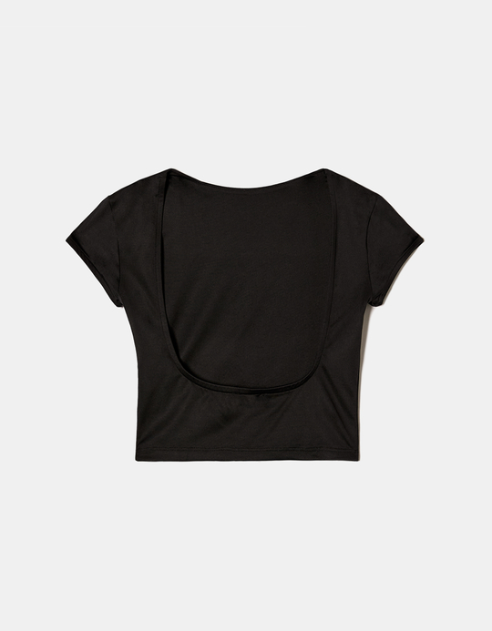 TALLY WEiJL, Top Basic ανοιχτή πλάτη Μαύρο for Women
