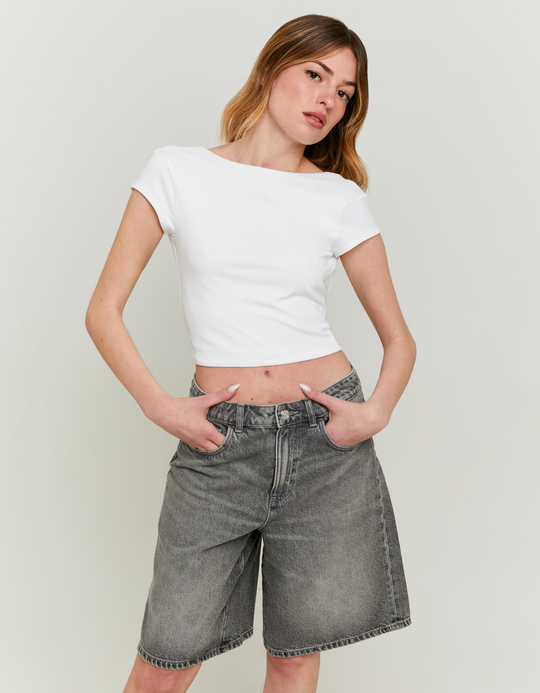 TALLY WEiJL, Top Basic ανοιχτή πλάτη Λευκό for Women