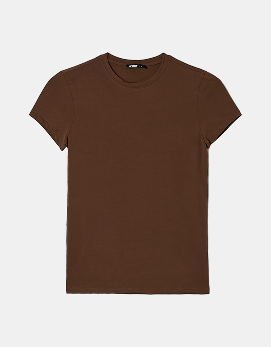TALLY WEiJL, T-shirt Basic Marrone for Women
