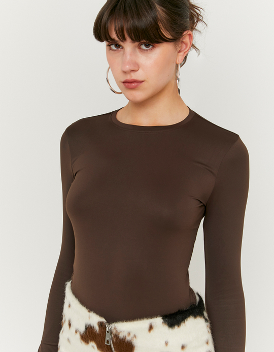 TALLY WEiJL, Braunes Basic T-Shirt for Women