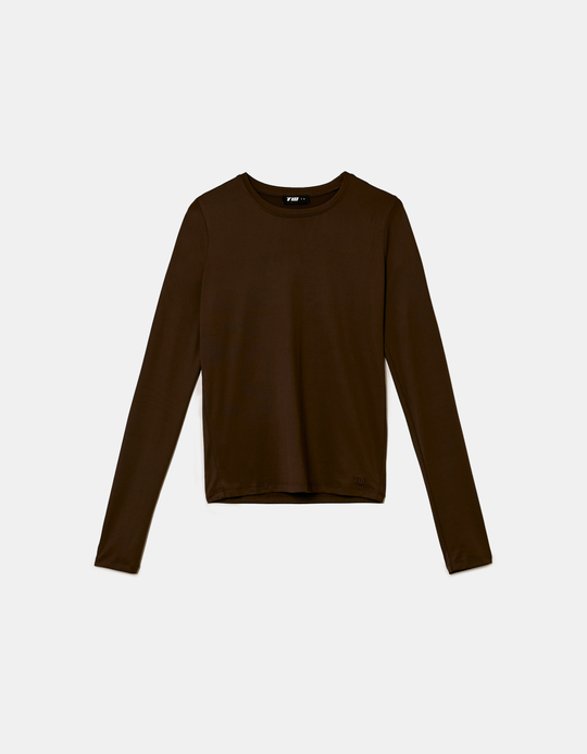 TALLY WEiJL, T-shirt Marron Basique for Women
