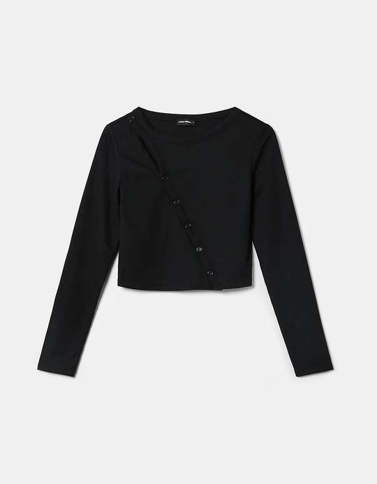 TALLY WEiJL, Top Froncé à Découpes Noir for Women