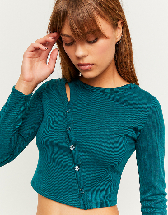 TALLY WEiJL, Geripptes Top mit Cut Out for Women