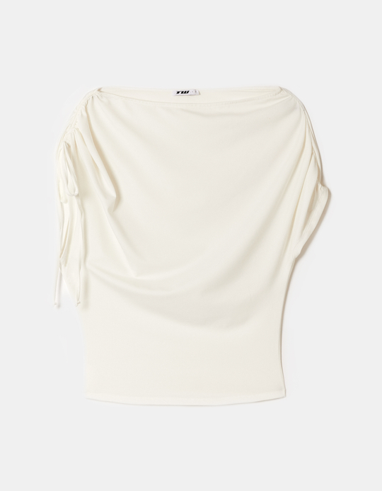 TALLY WEiJL, White Asymmetric Top for Women