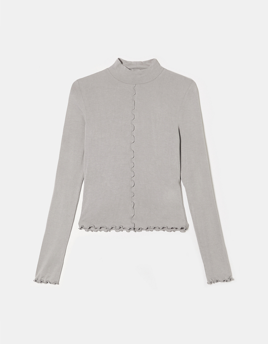 TALLY WEiJL, T-Shirt basique court gris for Women
