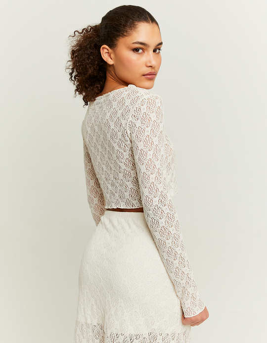 TALLY WEiJL, Top court en dentelle blanche for Women