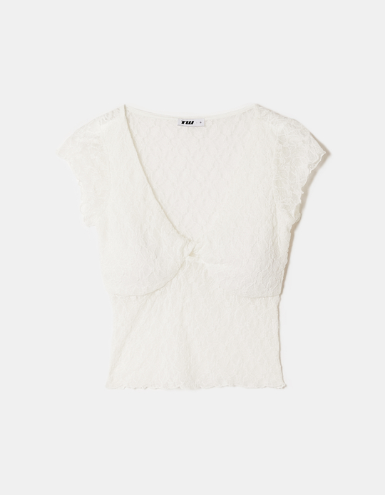 TALLY WEiJL, Weisses Spitzen Top for Women