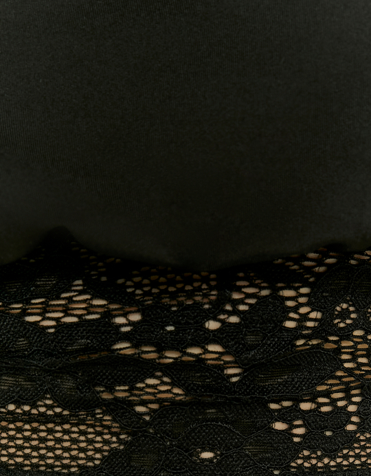 TALLY WEiJL, Black Asymmetric Lace Top for Women