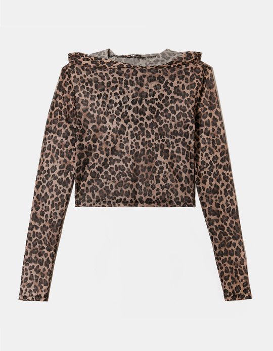 TALLY WEiJL, Hooded Leo Print Top for Women