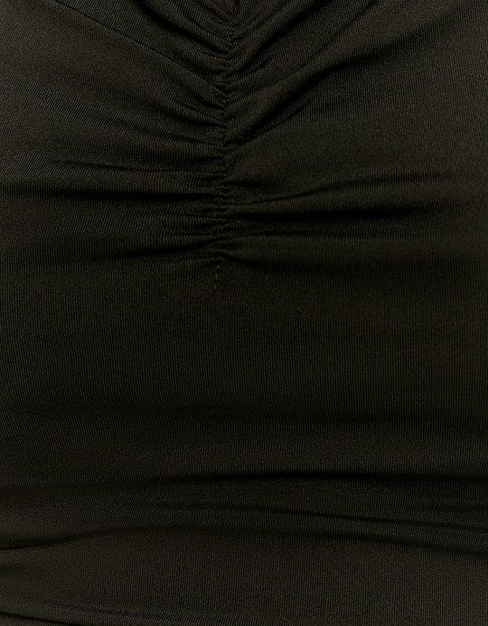 TALLY WEiJL, Black Ruched Top for Women
