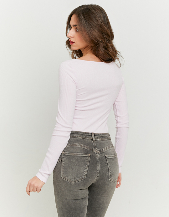 TALLY WEiJL, Rosa Basic-T-Shirt mit Spitzen Detail for Women