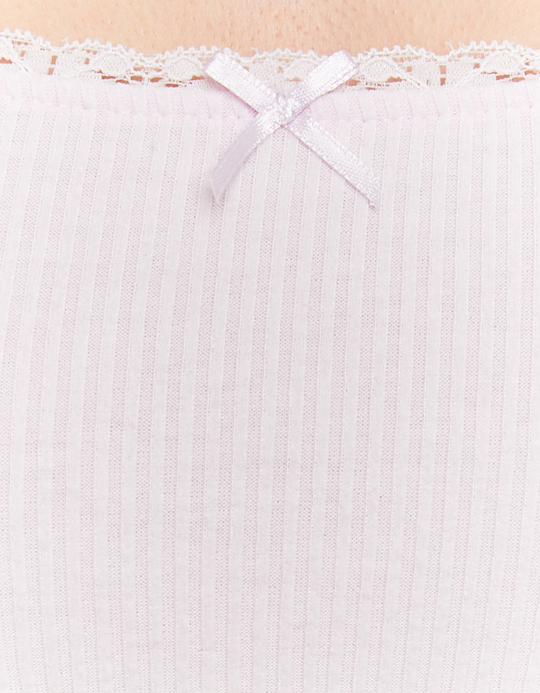 TALLY WEiJL, Rosa Basic-T-Shirt mit Spitzen Detail for Women