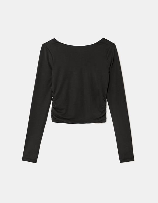 TALLY WEiJL, Czarny top basic z odkrytymi plecami for Women