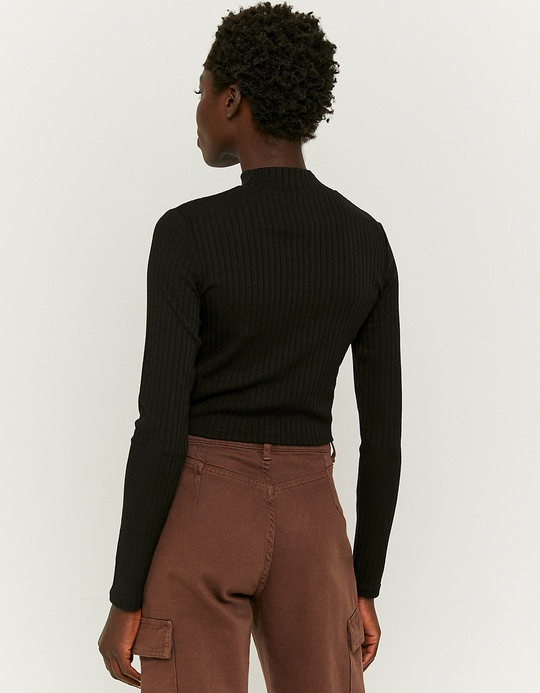 TALLY WEiJL, Schwarzes cropped Basic-T-Shirt for Women
