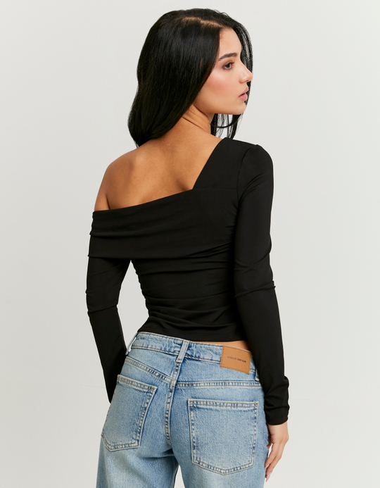 TALLY WEiJL, Top Basique Noir Asymétrique for Women