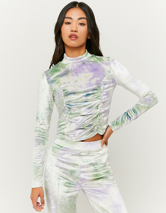TALLY WEiJL, Velvet Long Sleeves Top for Women