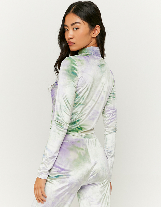 TALLY WEiJL, Velvet Long Sleeves Top for Women