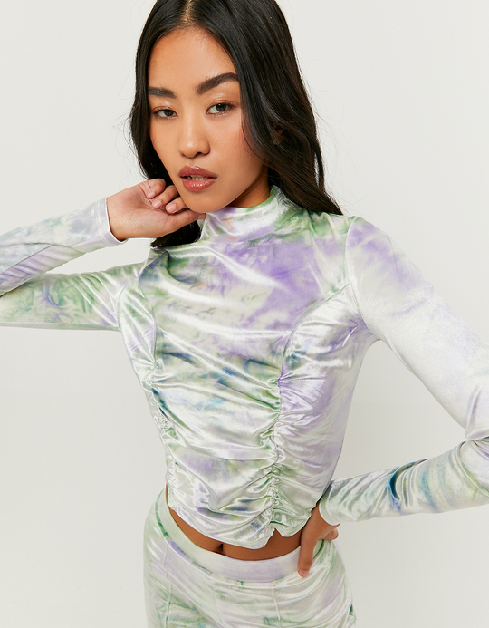 TALLY WEiJL, Top a Maniche Lunghe in Velluto for Women