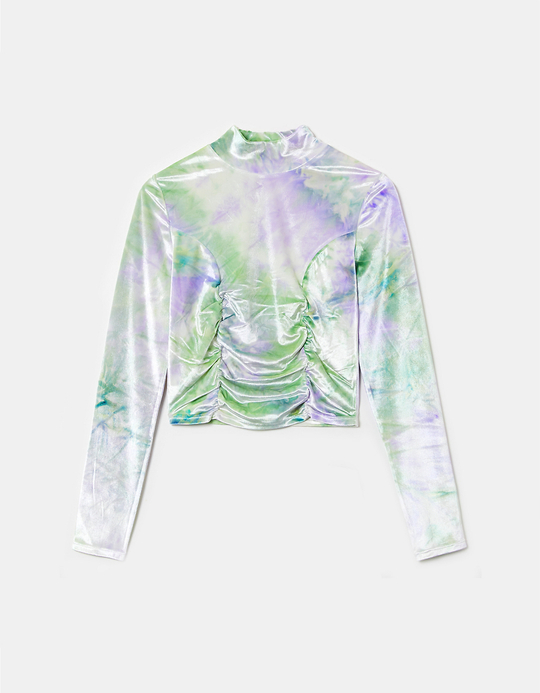 TALLY WEiJL, Top a Maniche Lunghe in Velluto for Women