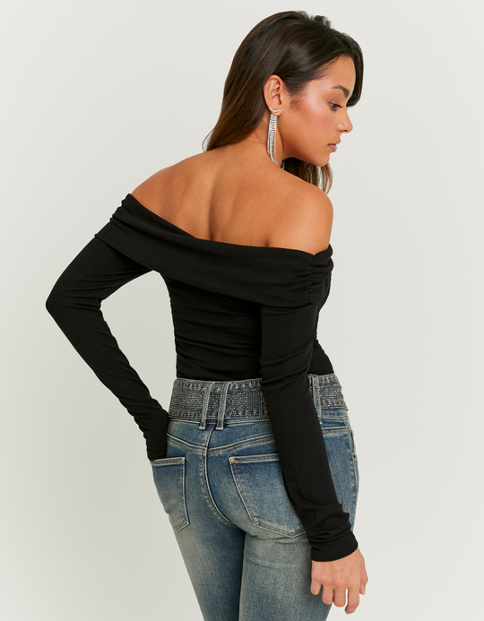 TALLY WEiJL, Black Off Shoulders Top for Women