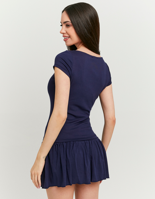 TALLY WEiJL, Blue Cardigan with Boat Neckline for Women
