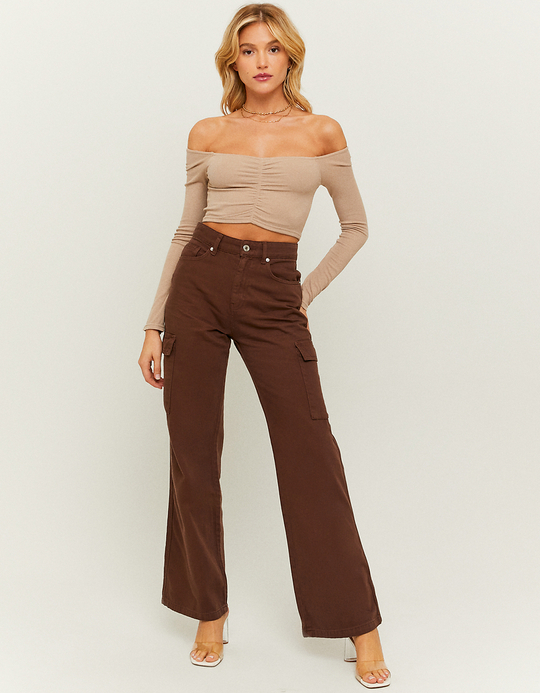 TALLY WEiJL, Top Court Uni Beige for Women
