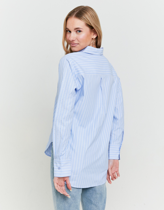 TALLY WEiJL, Striped Shirt with Strass for Women