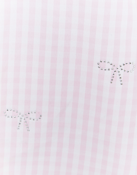 TALLY WEiJL, Vichy Shirt with Strass's Bows for Women