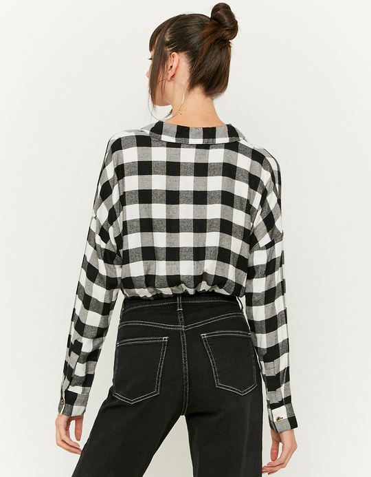 TALLY WEiJL, Cropped  Checked  Shirt for Women