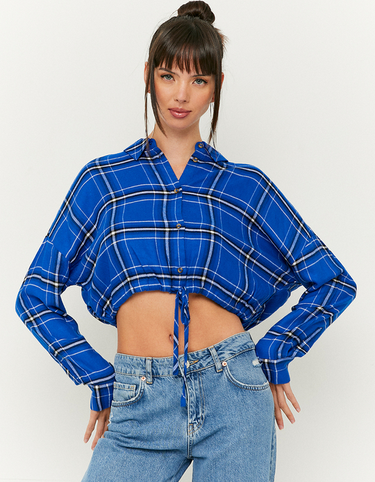TALLY WEiJL, Cropped Checked Shirt for Women