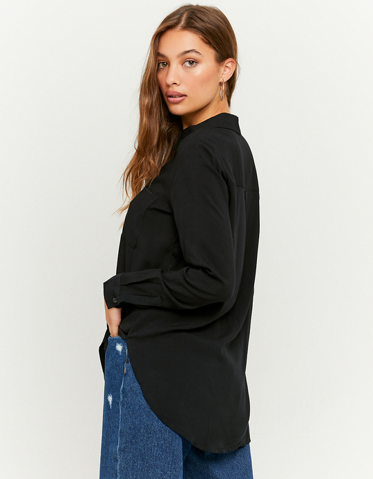 TALLY WEiJL, Schwarzes Basic Hemd mit Knöpfe for Women