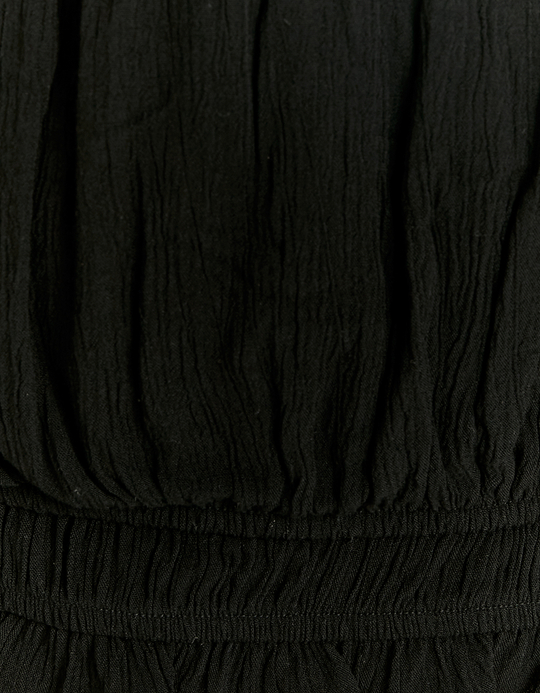 TALLY WEiJL, Black Ruched Crop Top for Women